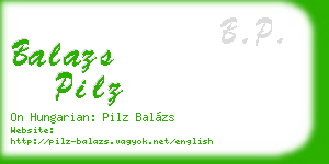 balazs pilz business card